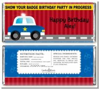 Police Car - Personalized Birthday Party Candy Bar Wrappers