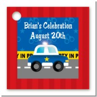 Police Car - Personalized Birthday Party Card Stock Favor Tags