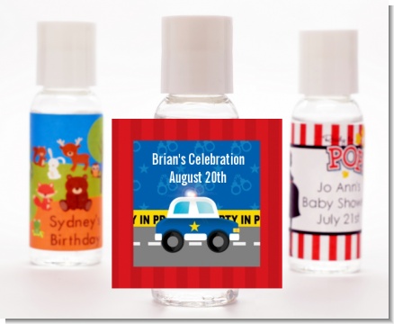 Police Car - Personalized Baby Shower Hand Sanitizers Favors