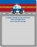 Police Car - Baby Shower Notes of Advice