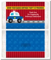Police Car - Personalized Popcorn Wrapper Birthday Party Favors