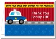 Police Car - Birthday Party Thank You Cards thumbnail