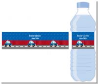 Police Car - Personalized Baby Shower Water Bottle Labels