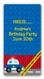 Police Car - Custom Rectangle Birthday Party Sticker/Labels thumbnail