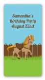Pony Brown - Custom Rectangle Birthday Party Sticker/Labels
