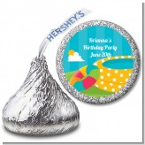 Pool Party - Hershey Kiss Birthday Party Sticker Labels