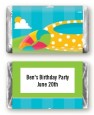 Pool Party - Personalized Birthday Party Mini Candy Bar Wrappers thumbnail