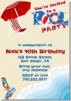 Pool Birthday Party Invitations