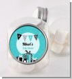 Posh Mom To Be Blue - Personalized Baby Shower Candy Jar thumbnail