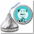 Posh Mom To Be Blue - Hershey Kiss Baby Shower Sticker Labels thumbnail