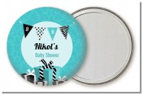 Posh Mom To Be Blue - Personalized Baby Shower Pocket Mirror Favors