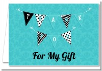 Posh Mom To Be Blue - Baby Shower Thank You Cards