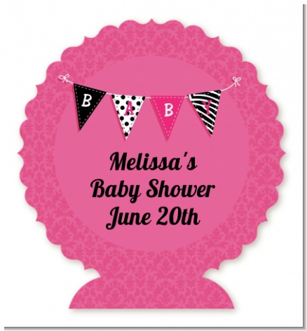 Posh Mom To Be - Personalized Baby Shower Centerpiece Stand