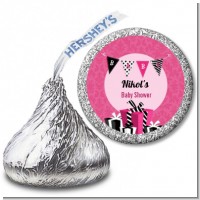 Posh Mom To Be - Hershey Kiss Baby Shower Sticker Labels