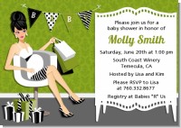 Posh Mom To Be Neutral - Baby Shower Invitations