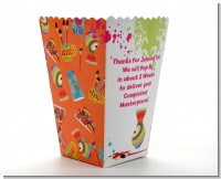 Pottery Painting - Personalized Birthday Party Popcorn Boxes