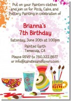 Pottery Painting - Birthday Party Invitations