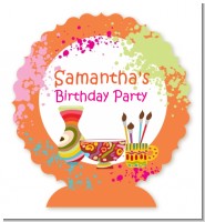 Pottery Painting - Personalized Birthday Party Centerpiece Stand