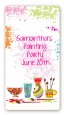 Pottery Painting - Custom Rectangle Birthday Party Sticker/Labels thumbnail