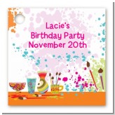 Pottery Painting - Personalized Birthday Party Card Stock Favor Tags