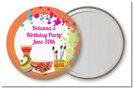 Pottery Painting - Personalized Birthday Party Pocket Mirror Favors