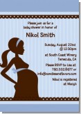 Mommy Silhouette It's a Boy - Baby Shower Invitations