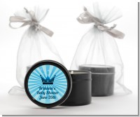 Prince Royal Crown - Baby Shower Black Candle Tin Favors