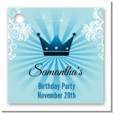Prince Royal Crown - Personalized Baby Shower Card Stock Favor Tags