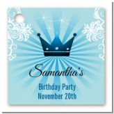 Prince Royal Crown - Personalized Birthday Party Card Stock Favor Tags