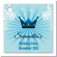 Prince Royal Crown - Personalized Birthday Party Card Stock Favor Tags