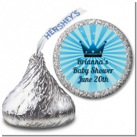 Prince Royal Crown - Hershey Kiss Baby Shower Sticker Labels