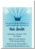 Prince Royal Crown - Baby Shower Petite Invitations