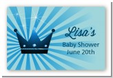 Prince Royal Crown - Baby Shower Landscape Sticker/Labels