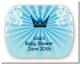 Prince Royal Crown - Personalized Baby Shower Rounded Corner Stickers
