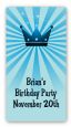 Prince Royal Crown - Custom Rectangle Birthday Party Sticker/Labels thumbnail