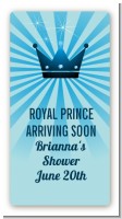 Prince Royal Crown - Custom Rectangle Baby Shower Sticker/Labels