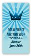 Prince Royal Crown - Custom Rectangle Baby Shower Sticker/Labels thumbnail