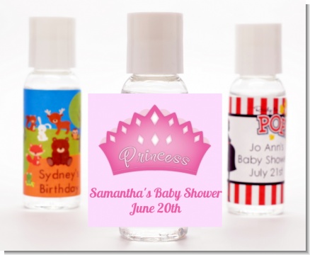 Princess Crown - Personalized Birthday Party Hand Sanitizers Favors