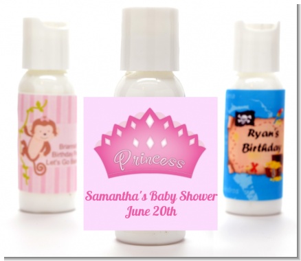 Princess Crown - Personalized Baby Shower Lotion Favors