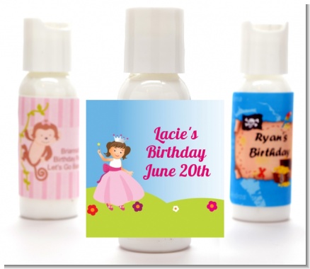 Princess Rolling Hills - Personalized Birthday Party Lotion Favors