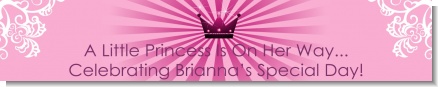 Princess Royal Crown - Personalized Baby Shower Banners