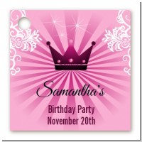 Princess Royal Crown - Personalized Birthday Party Card Stock Favor Tags