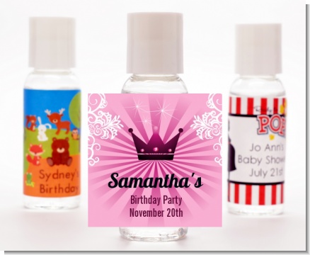 Princess Royal Crown - Personalized Baby Shower Hand Sanitizers Favors