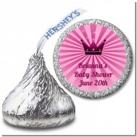 Princess Royal Crown - Hershey Kiss Baby Shower Sticker Labels