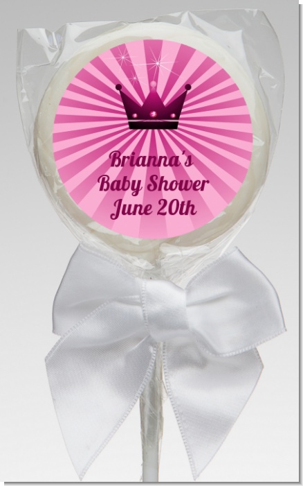 Princess Royal Crown - Personalized Baby Shower Lollipop Favors