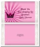 Princess Royal Crown - Personalized Popcorn Wrapper Baby Shower Favors