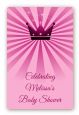 Princess Royal Crown - Custom Large Rectangle Baby Shower Sticker/Labels thumbnail