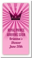 Princess Royal Crown - Custom Rectangle Baby Shower Sticker/Labels