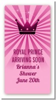 Princess Royal Crown - Custom Rectangle Baby Shower Sticker/Labels