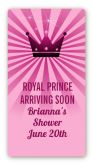 Princess Royal Crown - Custom Rectangle Baby Shower Sticker/Labels